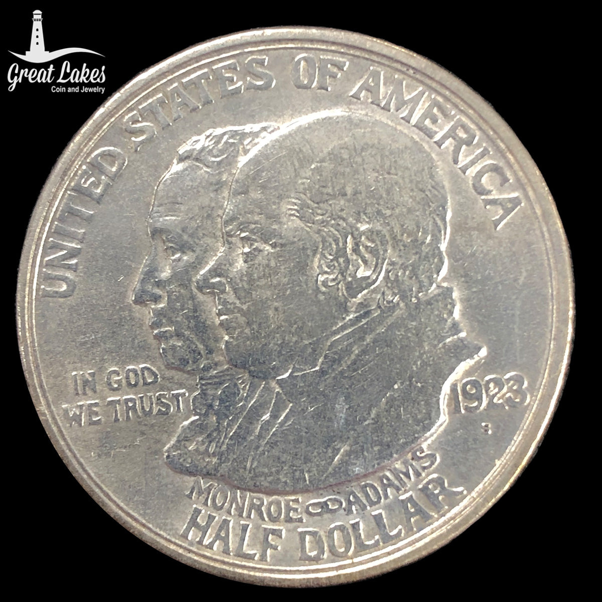 1923-S Monroe Commemorative Half Dollar (XF) (Cleaned)