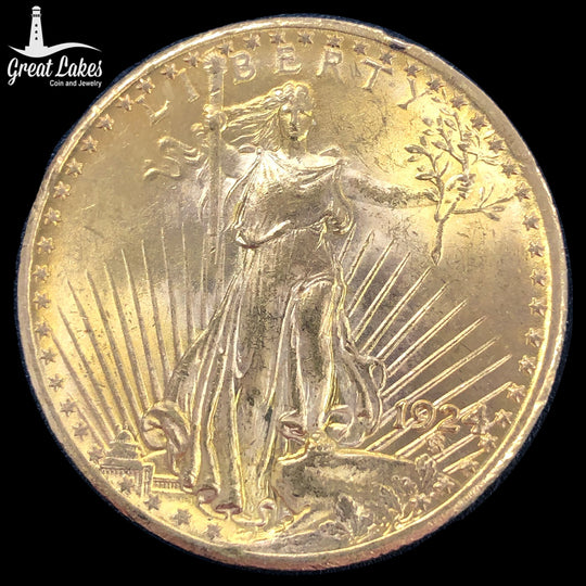 1924 $20 Saint Gaudens Gold Double Eagle (BU) (Slight Rim Damage)