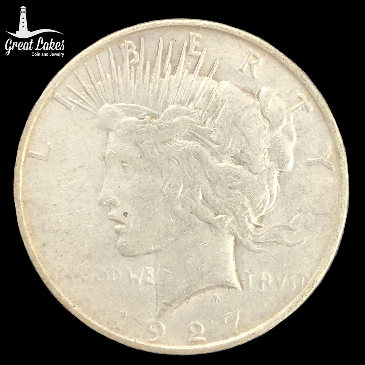 1927-D Peace Silver Dollar (AU) (Cleaned)