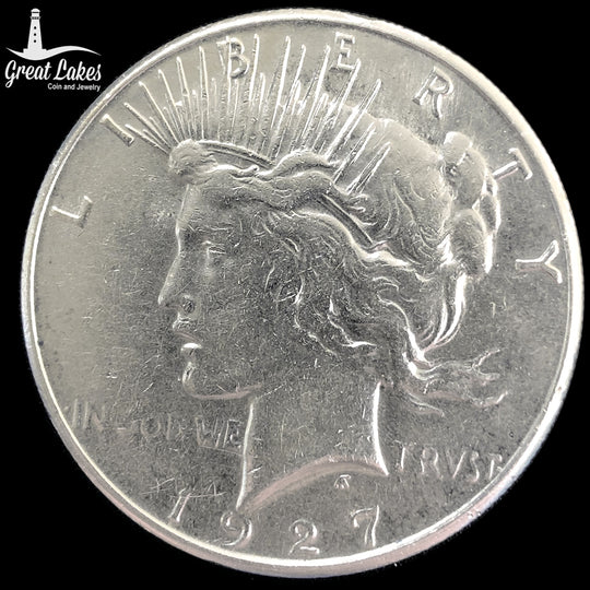 1927-S Peace Silver Dollar (XF) (Cleaned)