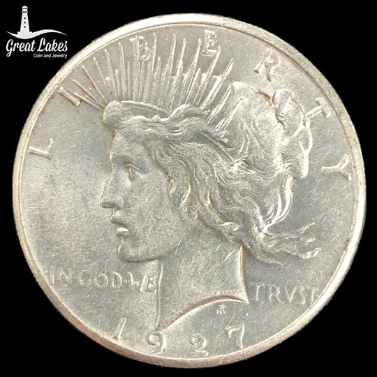 1927 Peace Silver Dollar (AU) (Cleaned)