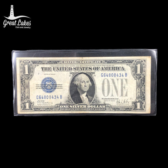 1928-B $1 Silver Certificate “Funnyback” (VF)