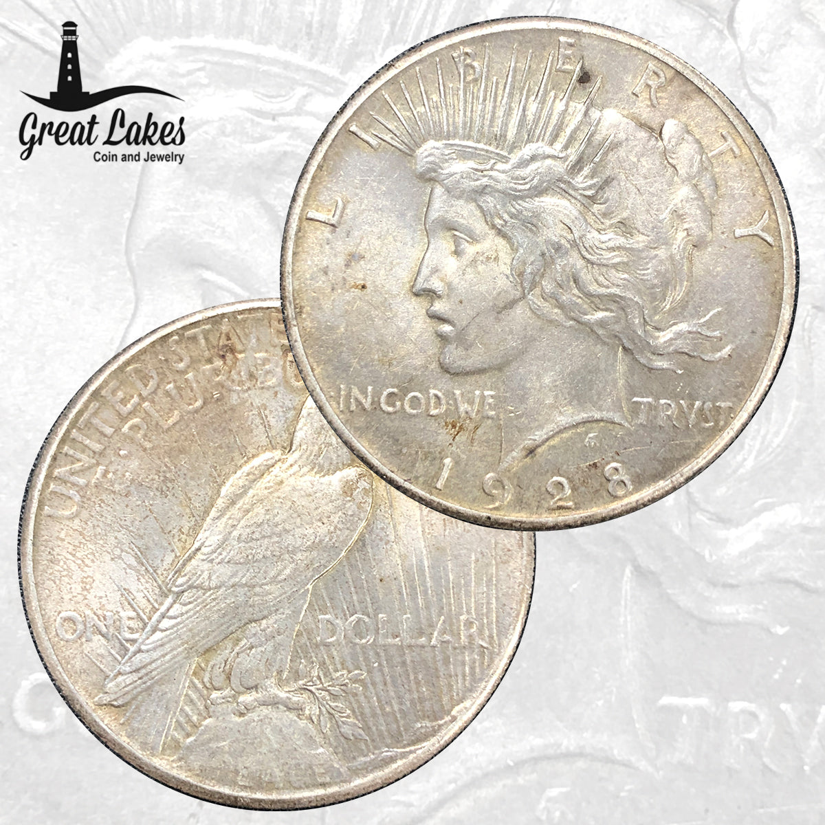 1928 Peace Silver Dollar (AU)
