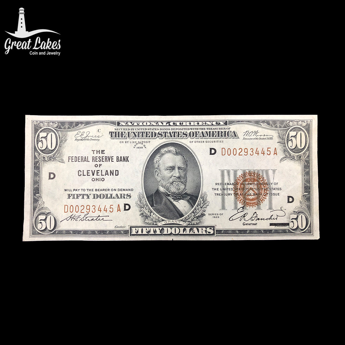 1929 $50 Federal Reserve Bank Note (XF)