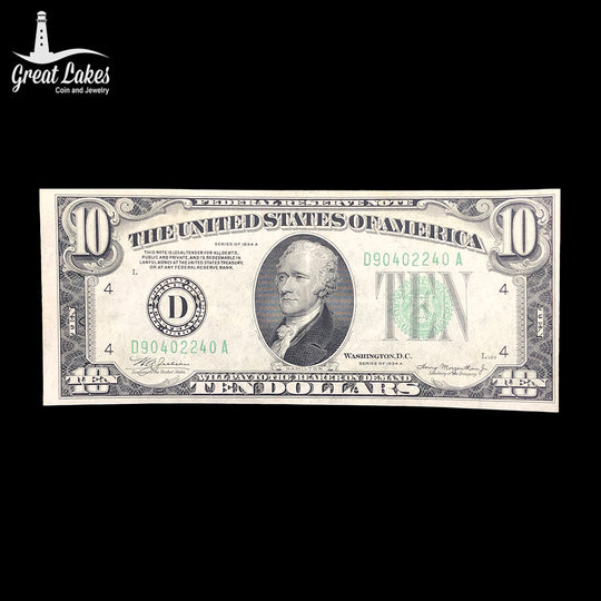 1934-A $10 Federal Reserve Note (XF)