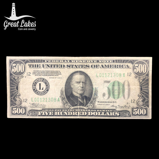 1934-A $500 Federal Reserve Note (VF Details)