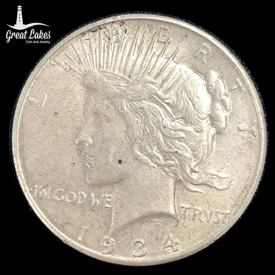 1934-D Peace Silver Dollar (XF/AU)