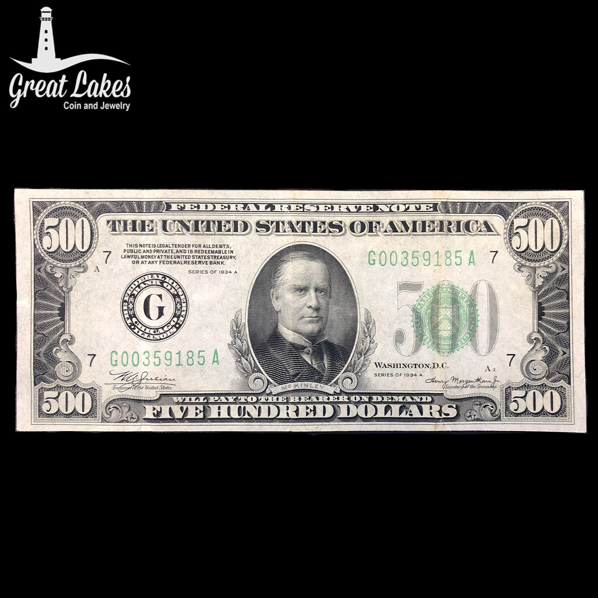 1934 A $500 Federal Reserve Note (XF)