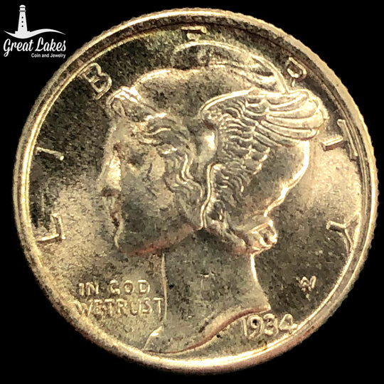 1934 Mercury Dime (BU)