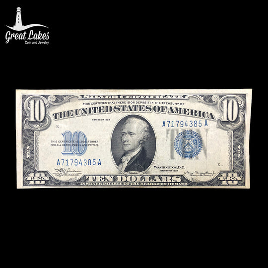 1934 $10 Silver Certificate (VF)