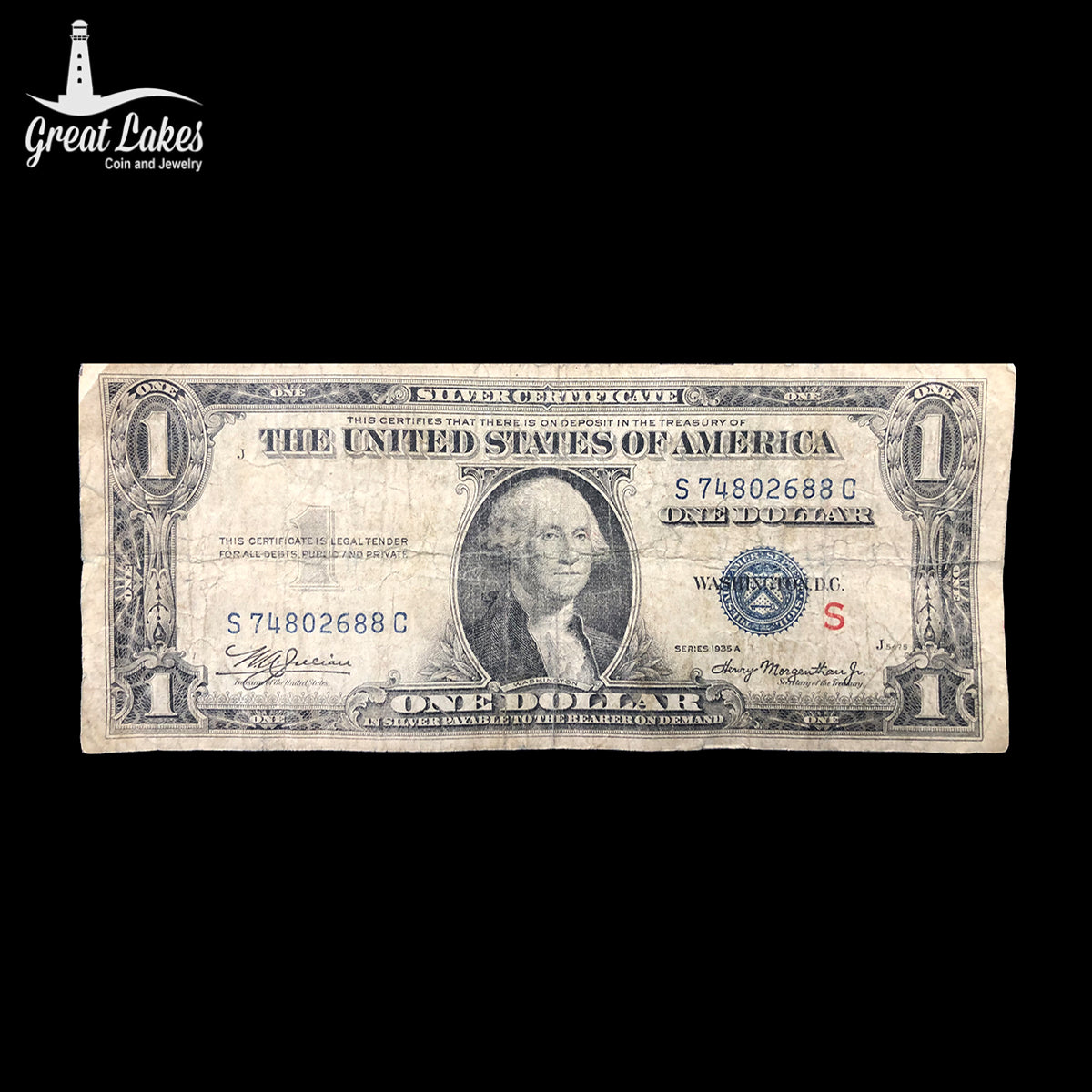 1935-A $1 Silver Certificate Experimental “S” Note (VG)