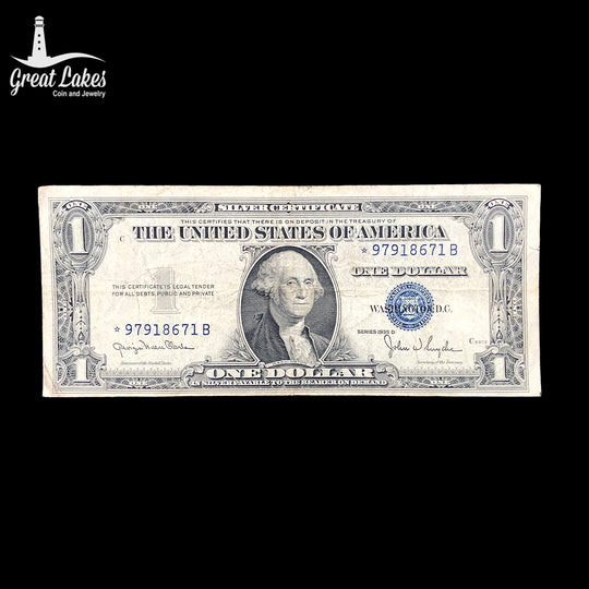 1935-D $1 Silver Certificate Star Note (VF)