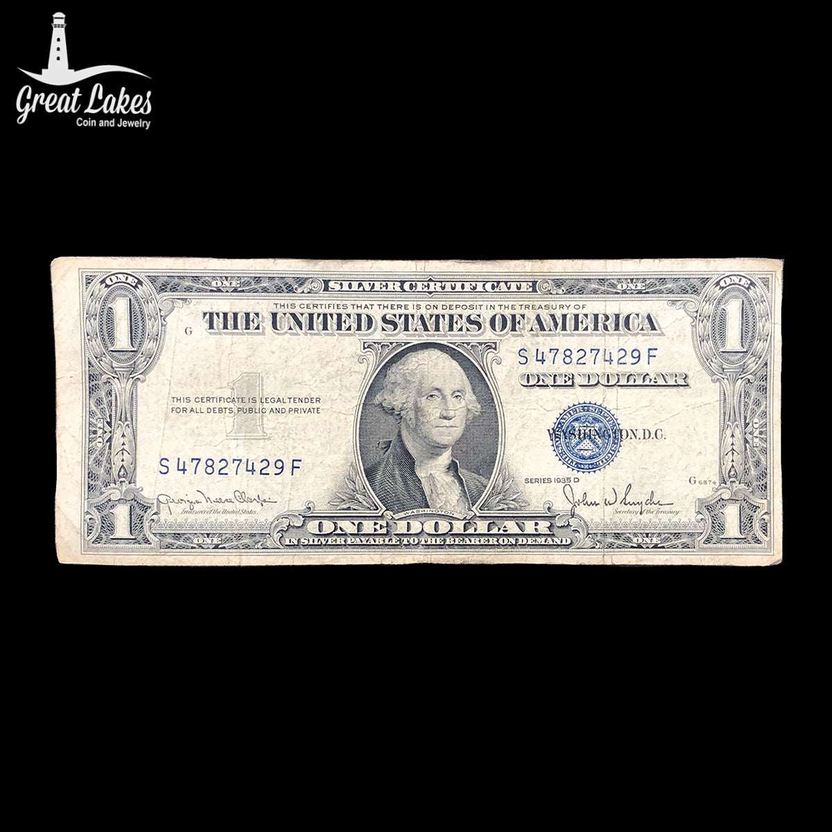 1935-D $1 Silver Certificate (VF)