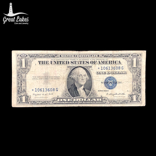 1935-G $1 Silver Certificate Star Note (F)