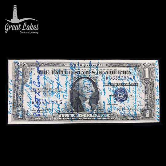 1935 E $1 Silver Certificate “Short Snorter” CU