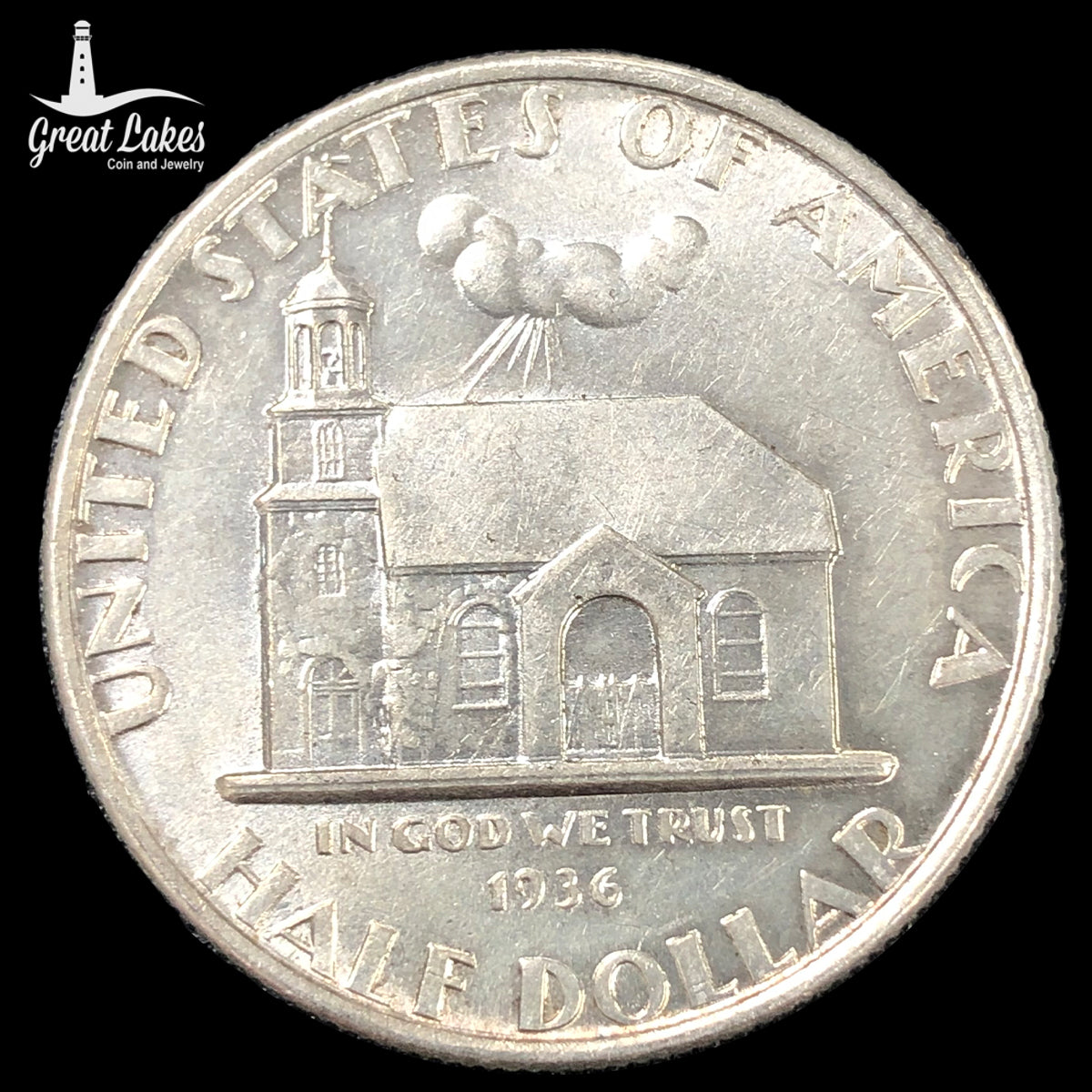 1936 Delaware Commemorative Silver Half Dollar (XF / AU)
