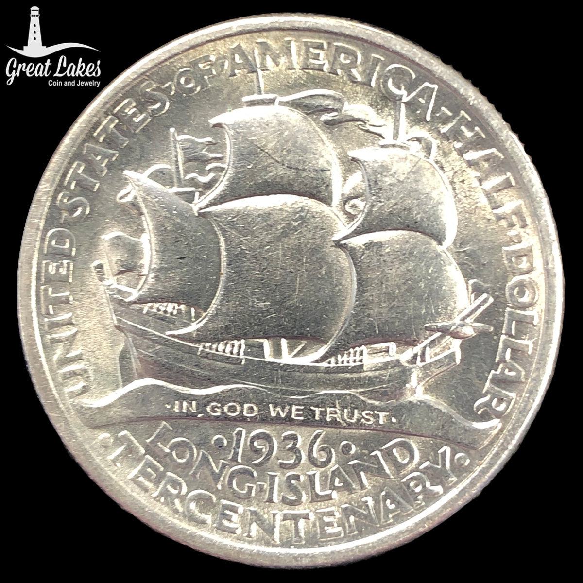 1936 Long Island Commemorative Half Dollar (AU)