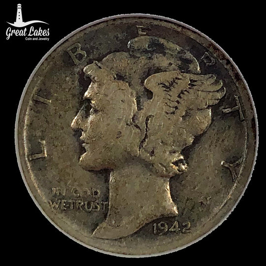 1942-D Mercury Dime ANACS F12