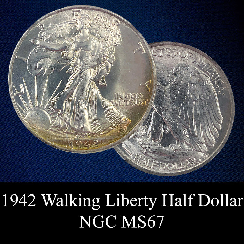 1942 Walking Liberty Half Dollar NGC MS67