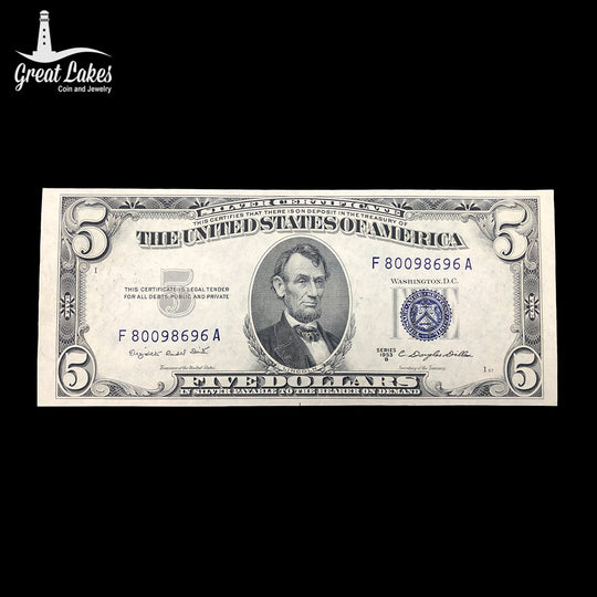 1953 B $5 Silver Certificate CU