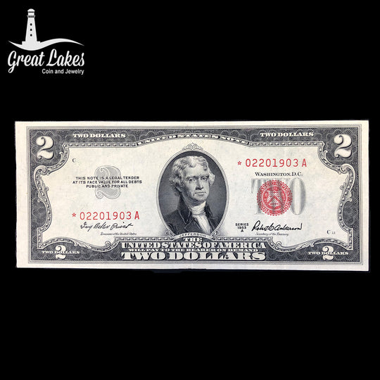 1953 A $2 Legal Tender Star Note (XF)