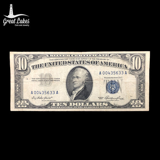 1953 $10 Silver Certificate (VF)