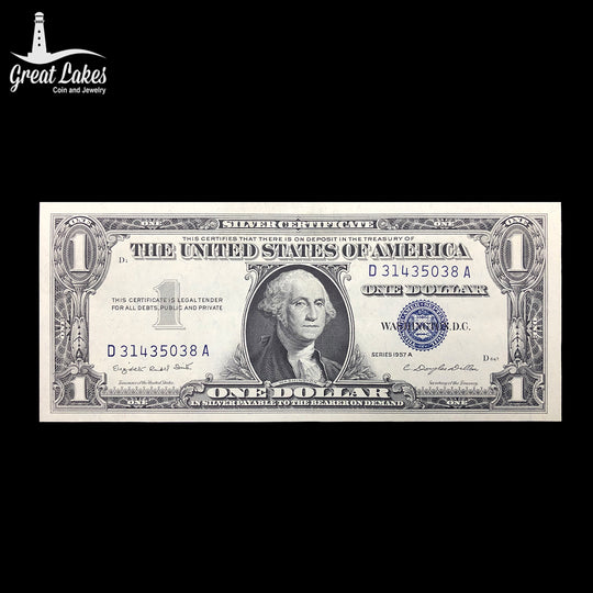 1957 A $1 Silver Certificate (AU)