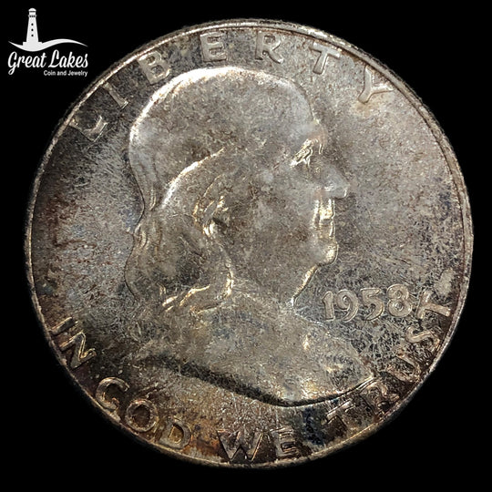 1958 Franklin Half Dollar Toned (BU)