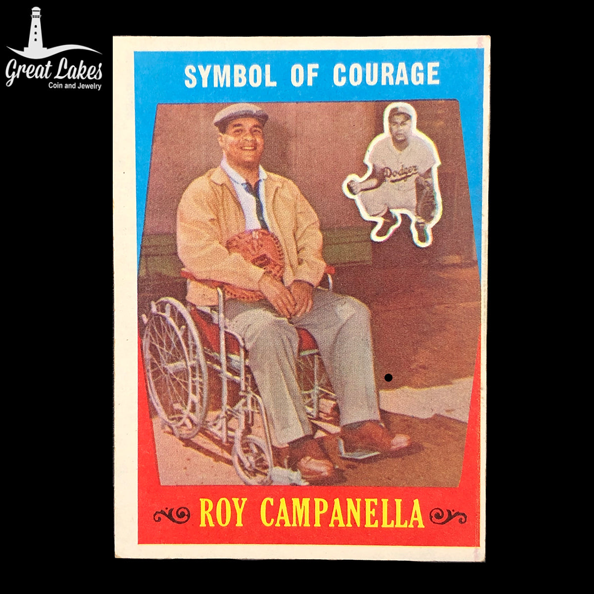 1959 Topps Roy Campanella Card #550 “Symbol of Courage”