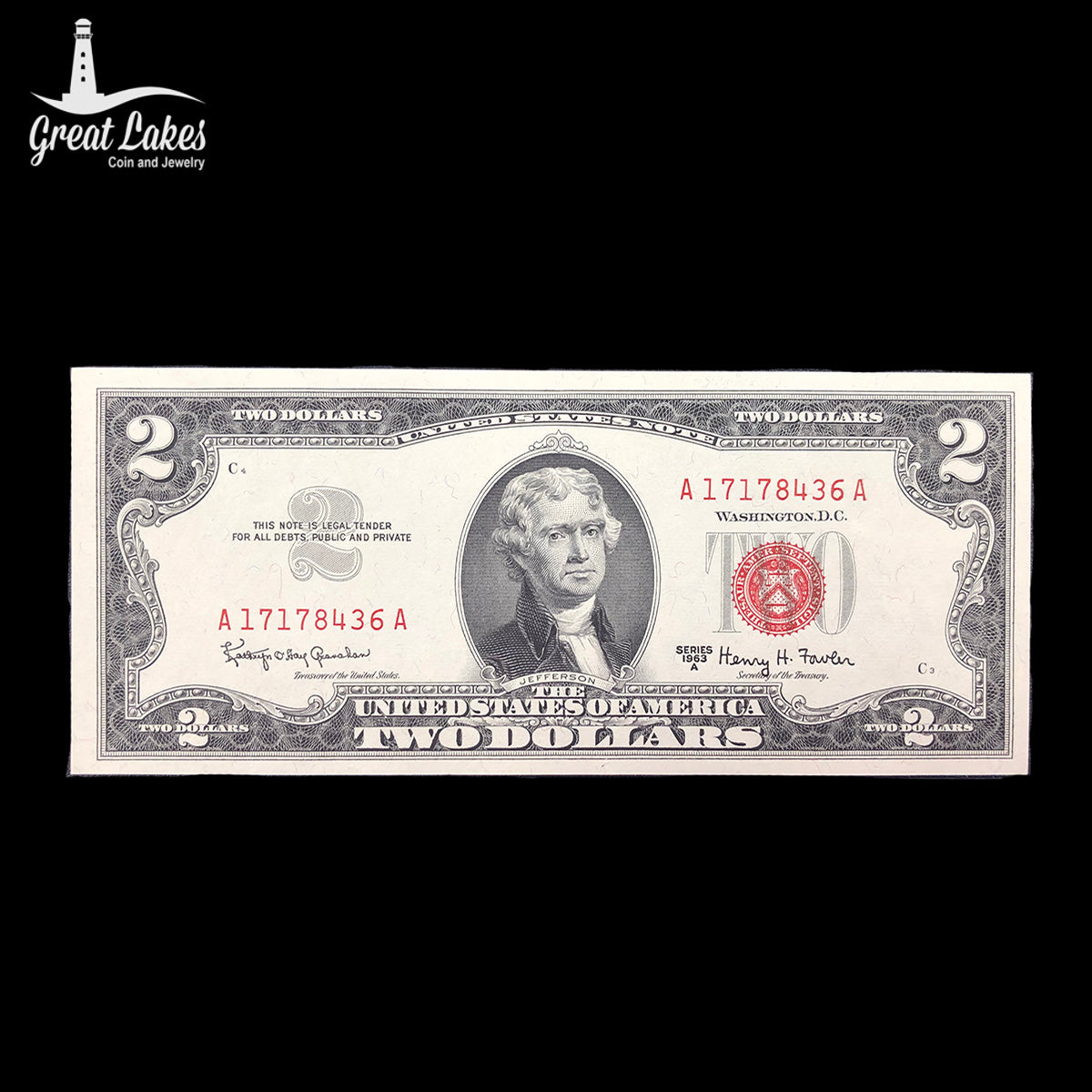 1963 A $2 Legal Tender (CU)