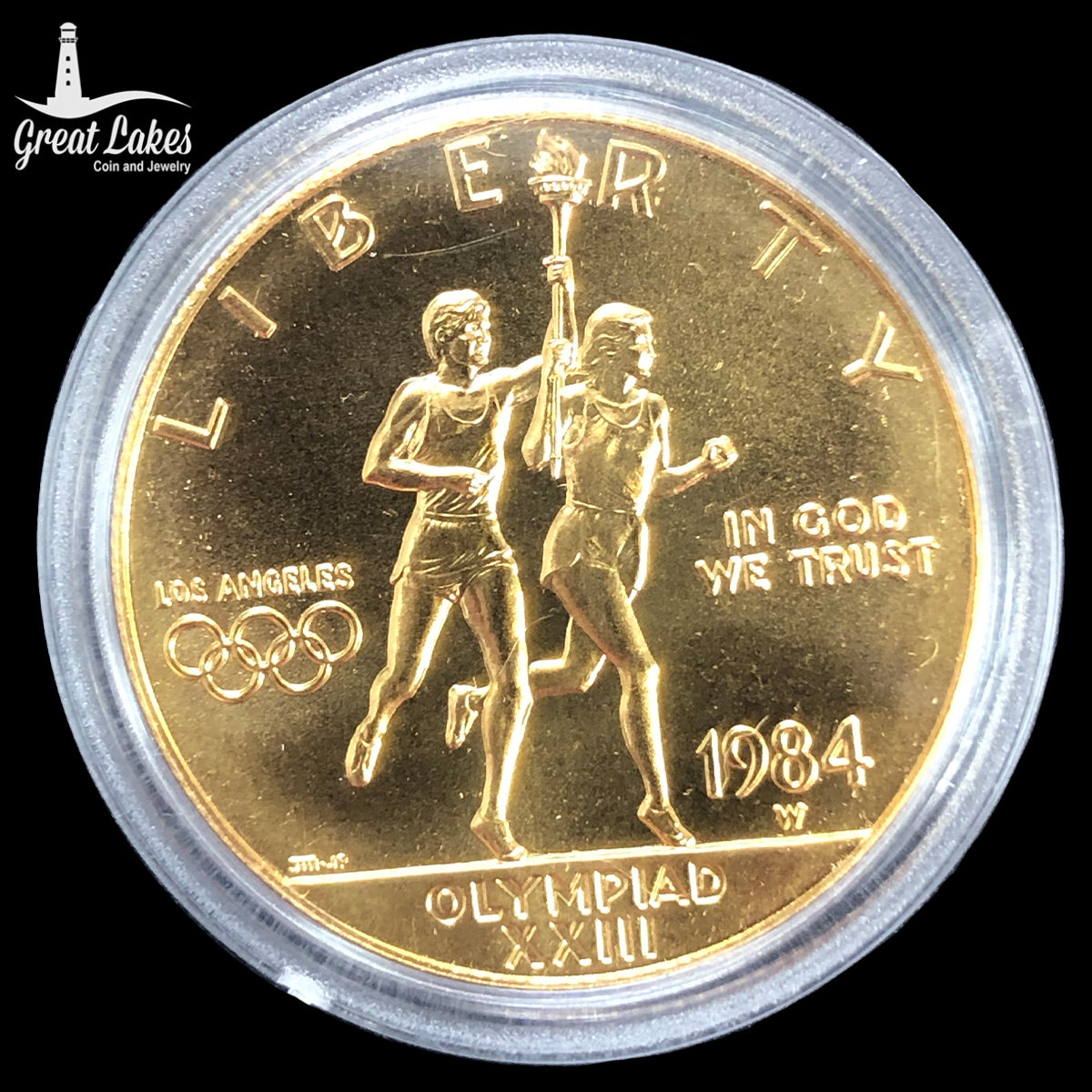 1984-W $10 Commemorative Olympic Gold Proof Coin (In Cap Only) - Great  Lakes Coin