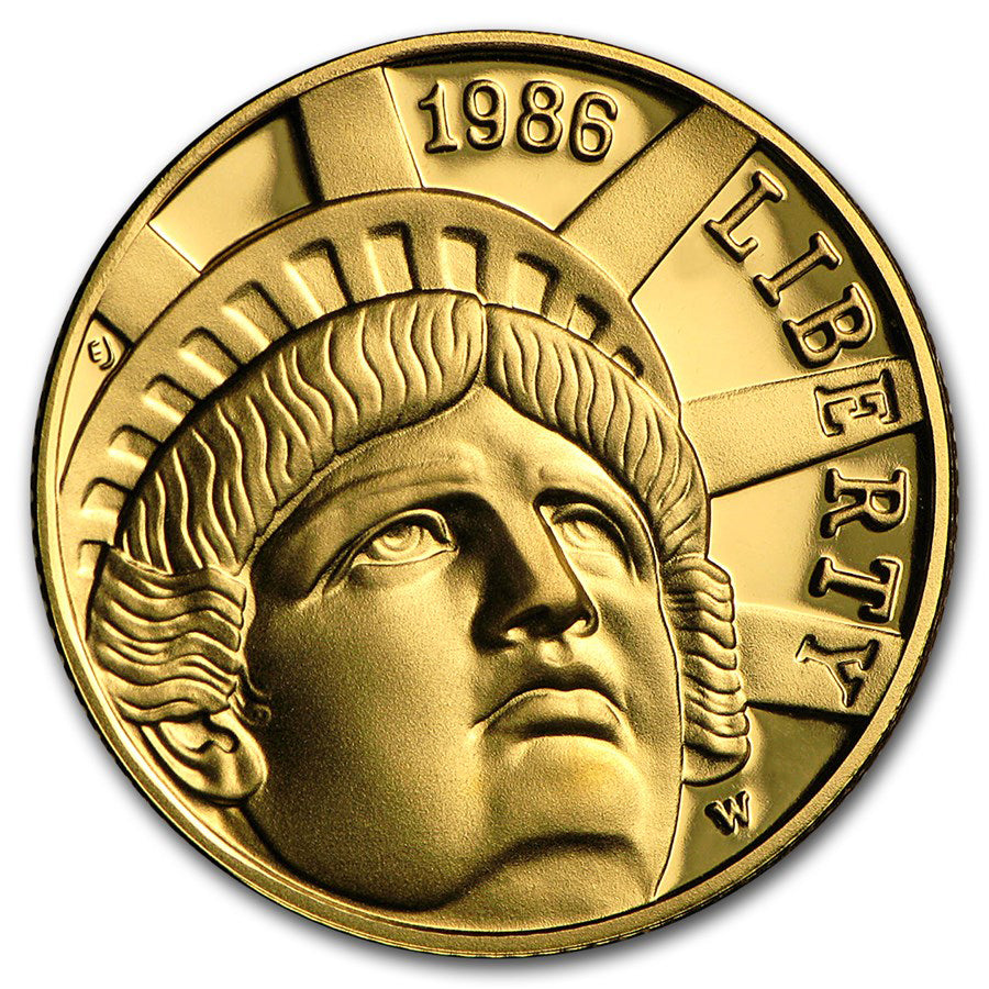 1986-W Gold $5 Commemorative Statue of Liberty Proof (In Cap)