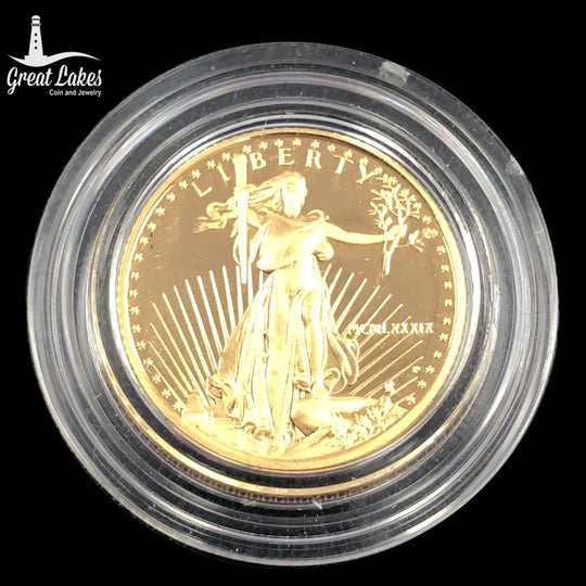 1989 1/10 Proof American Gold Eagle (In Cap Only)
