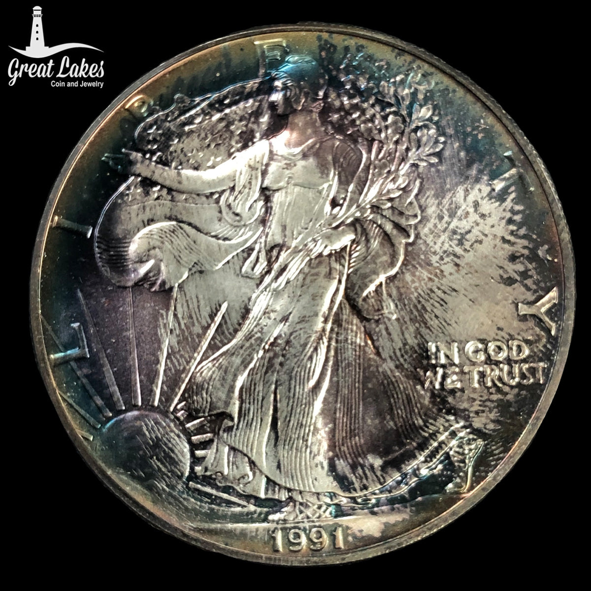 1991 1 oz American Silver Eagle (BU)