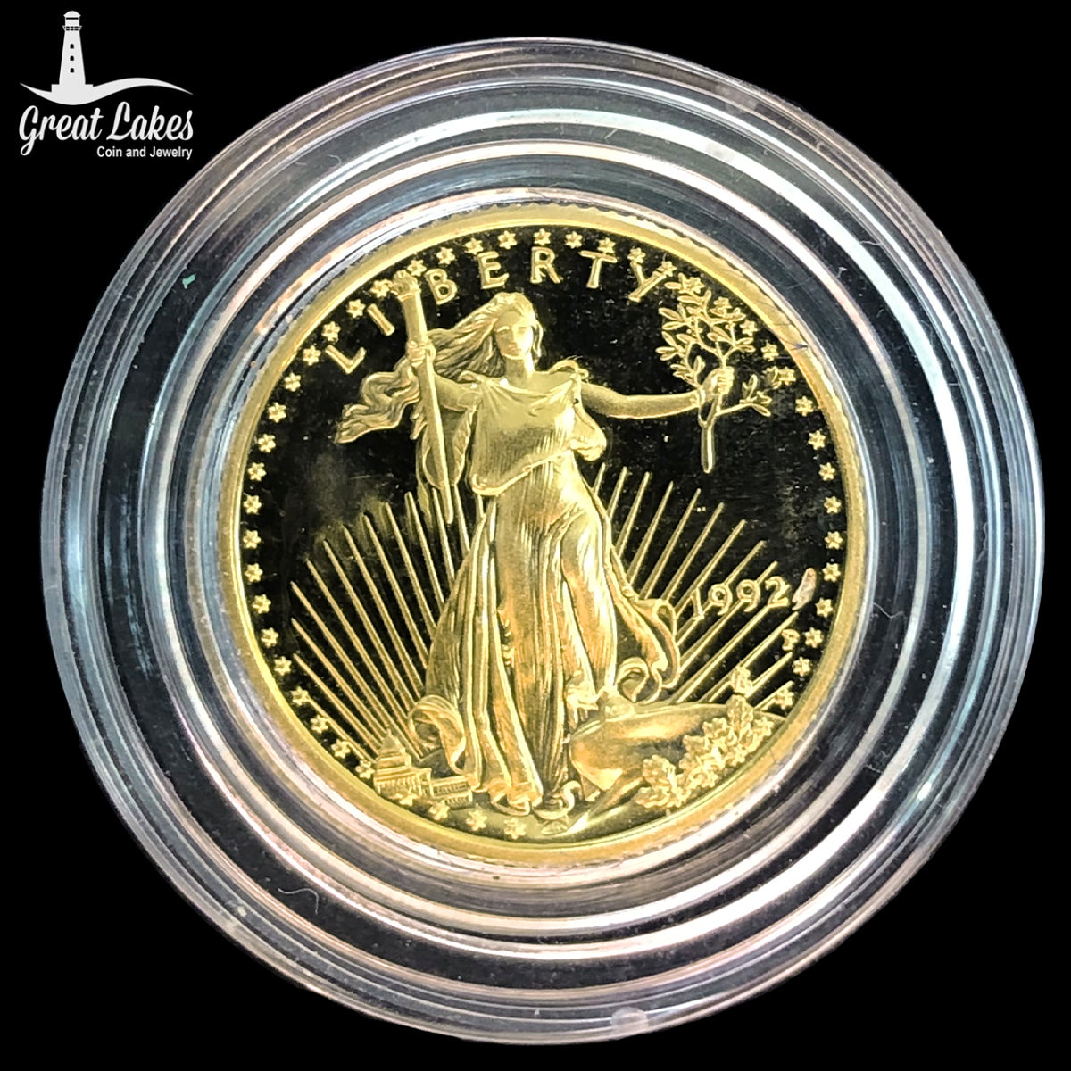 1992 1/10 Proof American Gold Eagle (Cap Only)