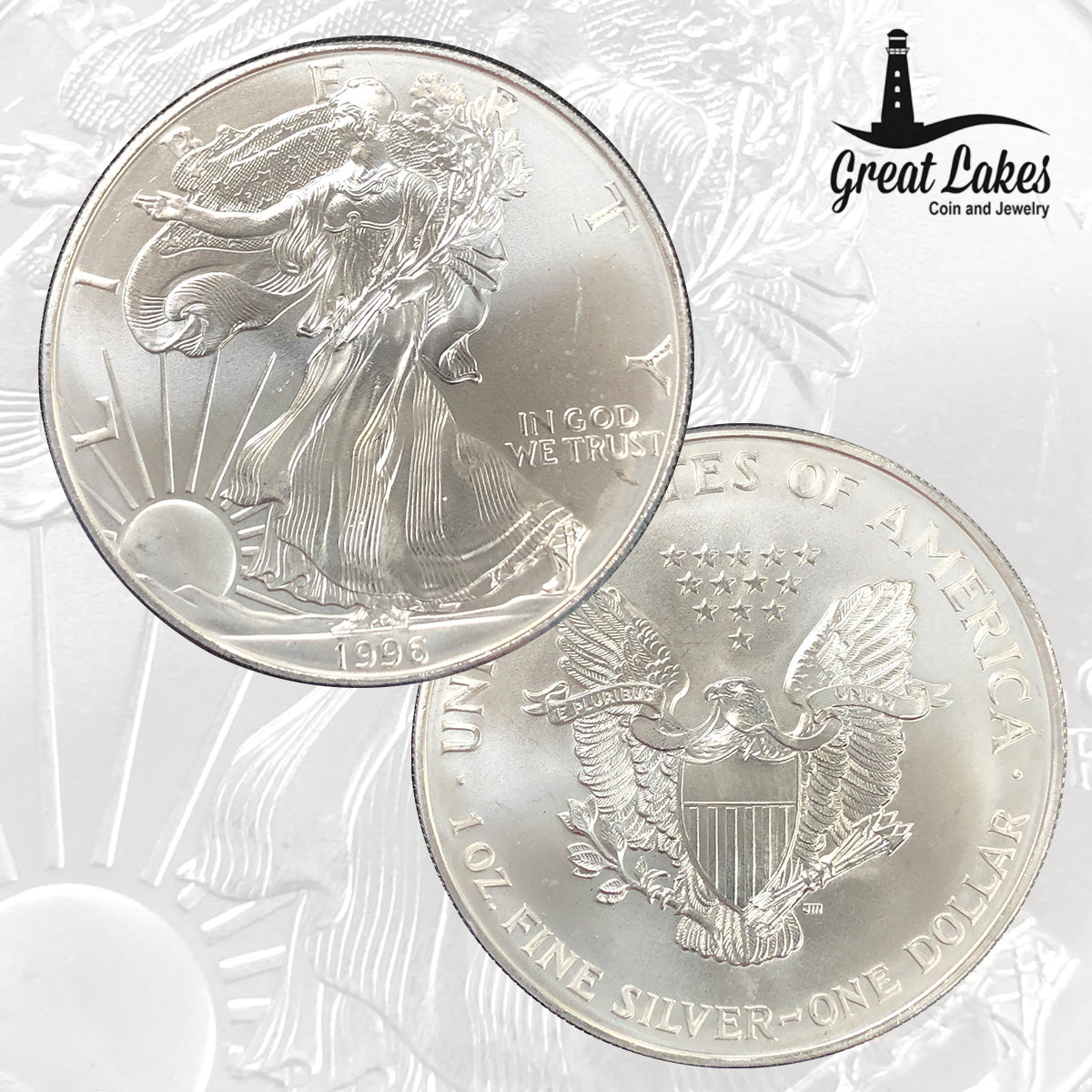 1996 1 oz American Silver Eagle BU (Off Quality)