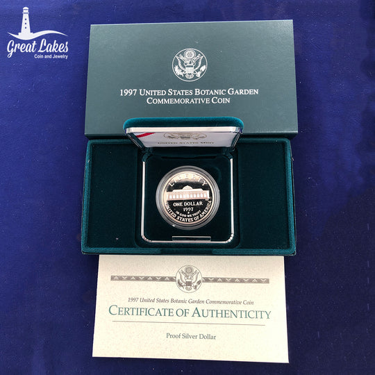 1997-P Botanic Garden $1 Commemorative Proof (With Box & CoA)