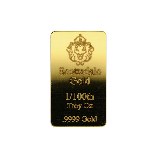 Scottsdale 1/100 oz Gold Bar