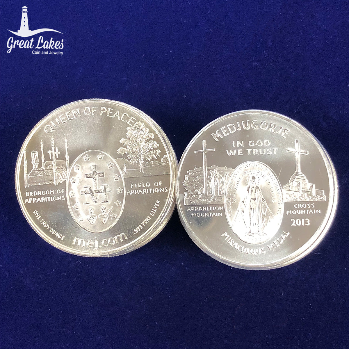 Miraculous Medal Medjugorje 1 oz Silver Round (Tube) (Secondary Market)