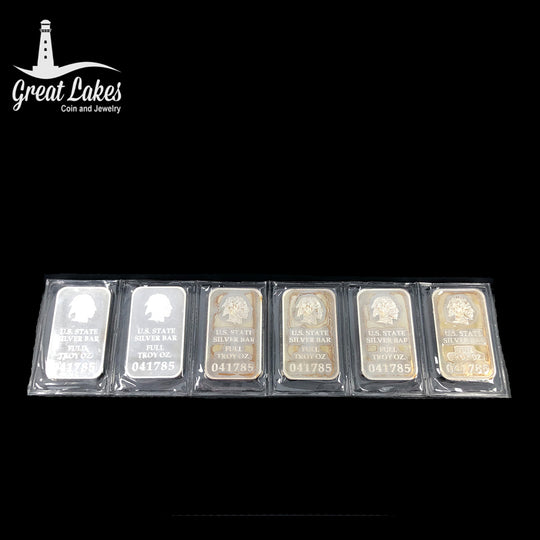 Set of 6 Florida State 1 oz Silver Bars