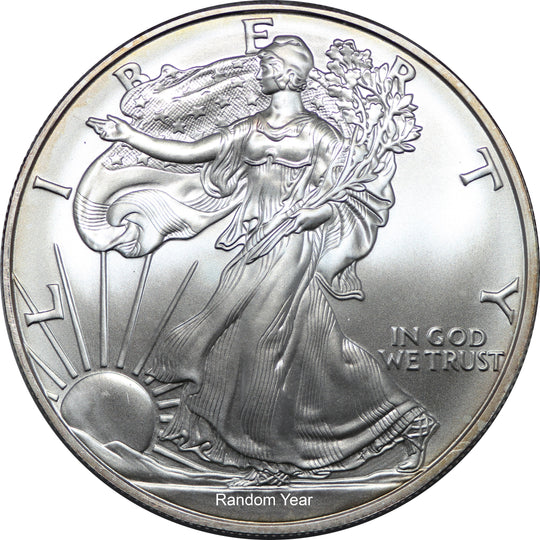 1 oz American Silver Eagle (Circulated / Cleaned) (Random Year)
