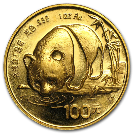 China 1 oz Gold Panda BU (Random) (Not Sealed)