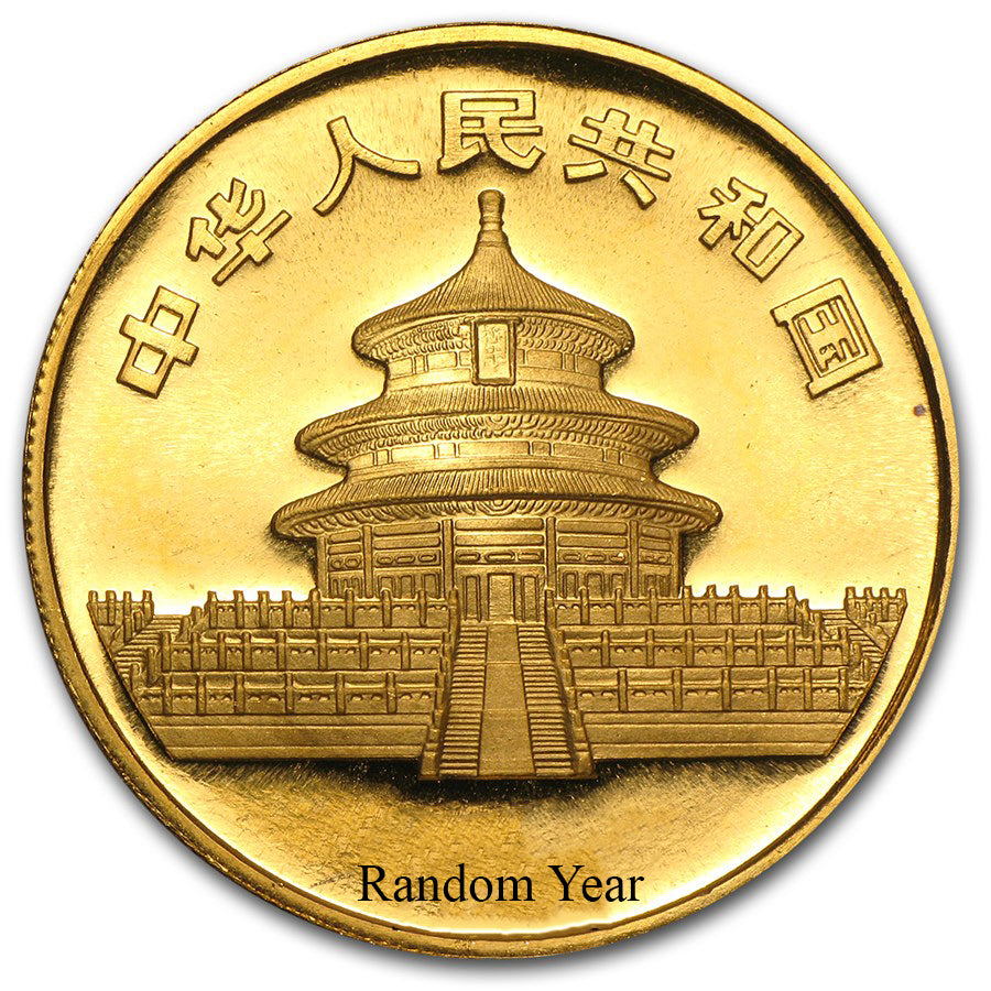 China 1 oz Gold Panda BU (Random) (Not Sealed)