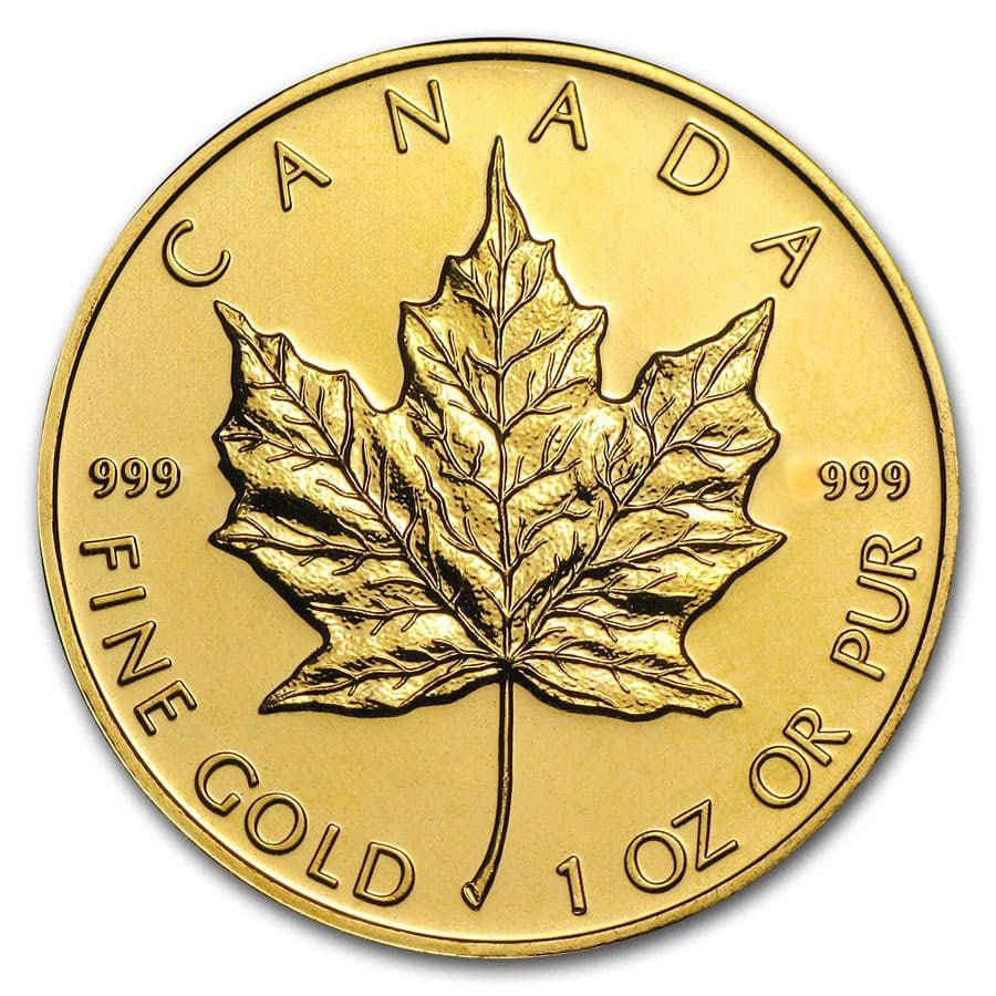 Canadian 1 oz Gold Maple .999 (Random Year)