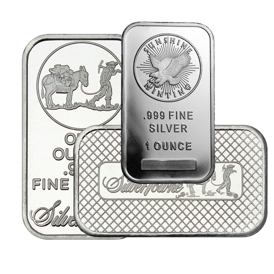 1 oz Silver Bar - Random Design / Mint (Sealed)