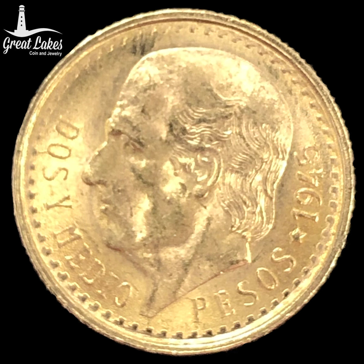 1945 Mexican Gold 2 1/2 Pesos (BU)