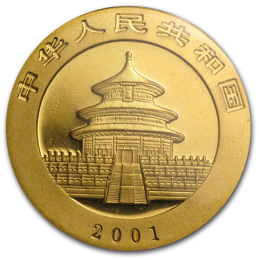 2001 Chinese 1 oz Gold Panda (BU)