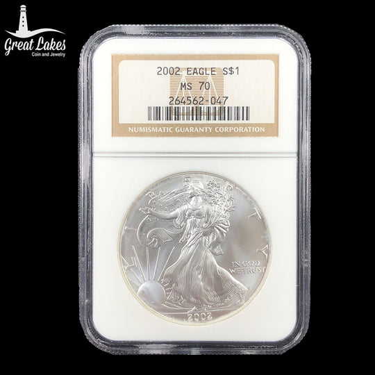 2002 1 oz American Silver Eagle NGC MS70