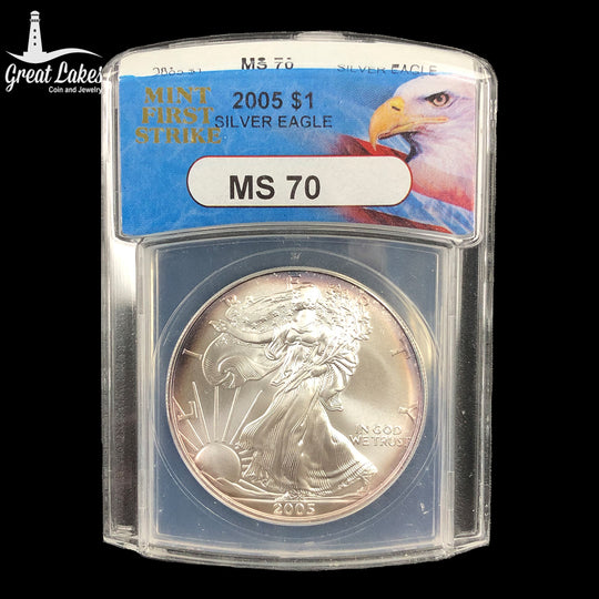 2005 1 oz American Silver Eagle ANACS MS70 FS