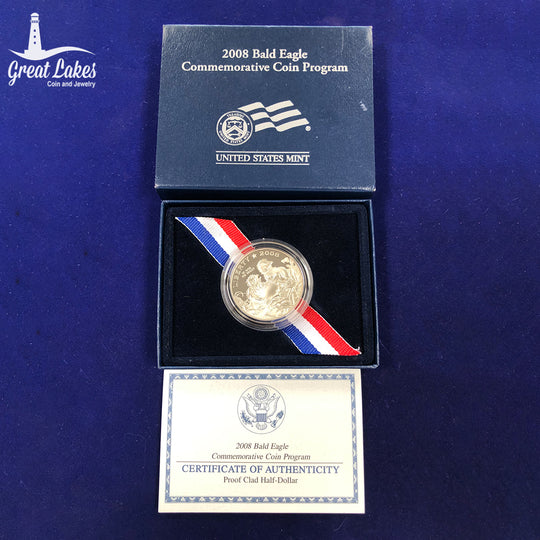 2008-S Bald Eagle Proof Half Dollar (With Box & CoA)